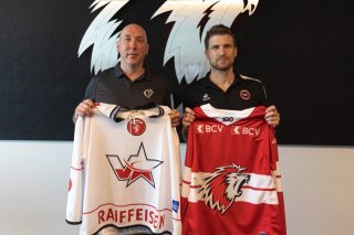 John Fust (LHC) et Daniele Marghitola (HCV Martigny)